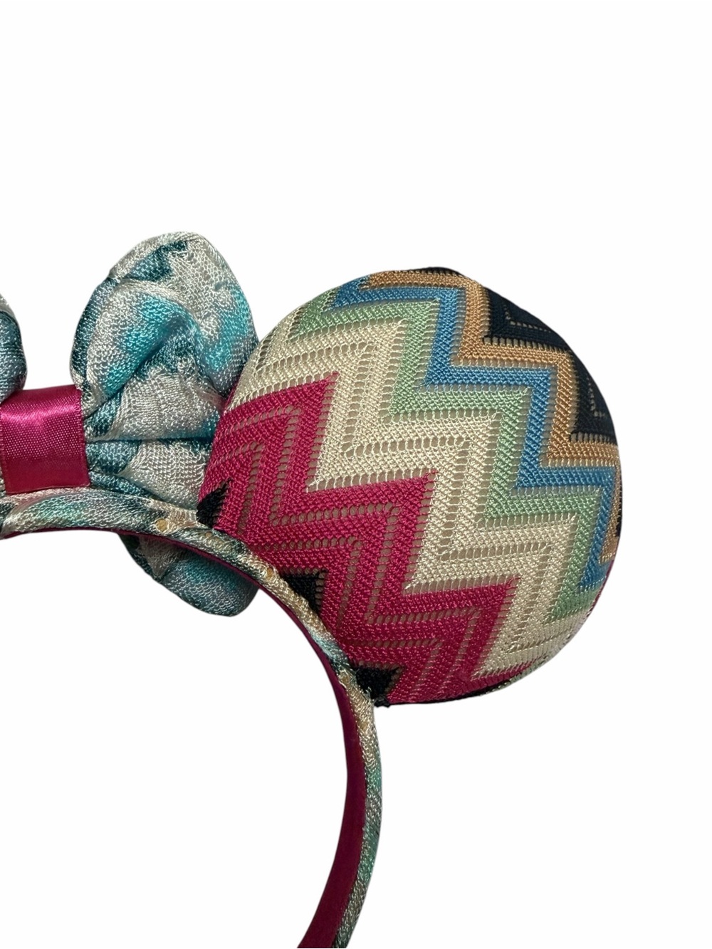Missoni x Disney Zigzag Minnie Mouse Ears Headband Purple Pink **Read** - Picture 7 of 14